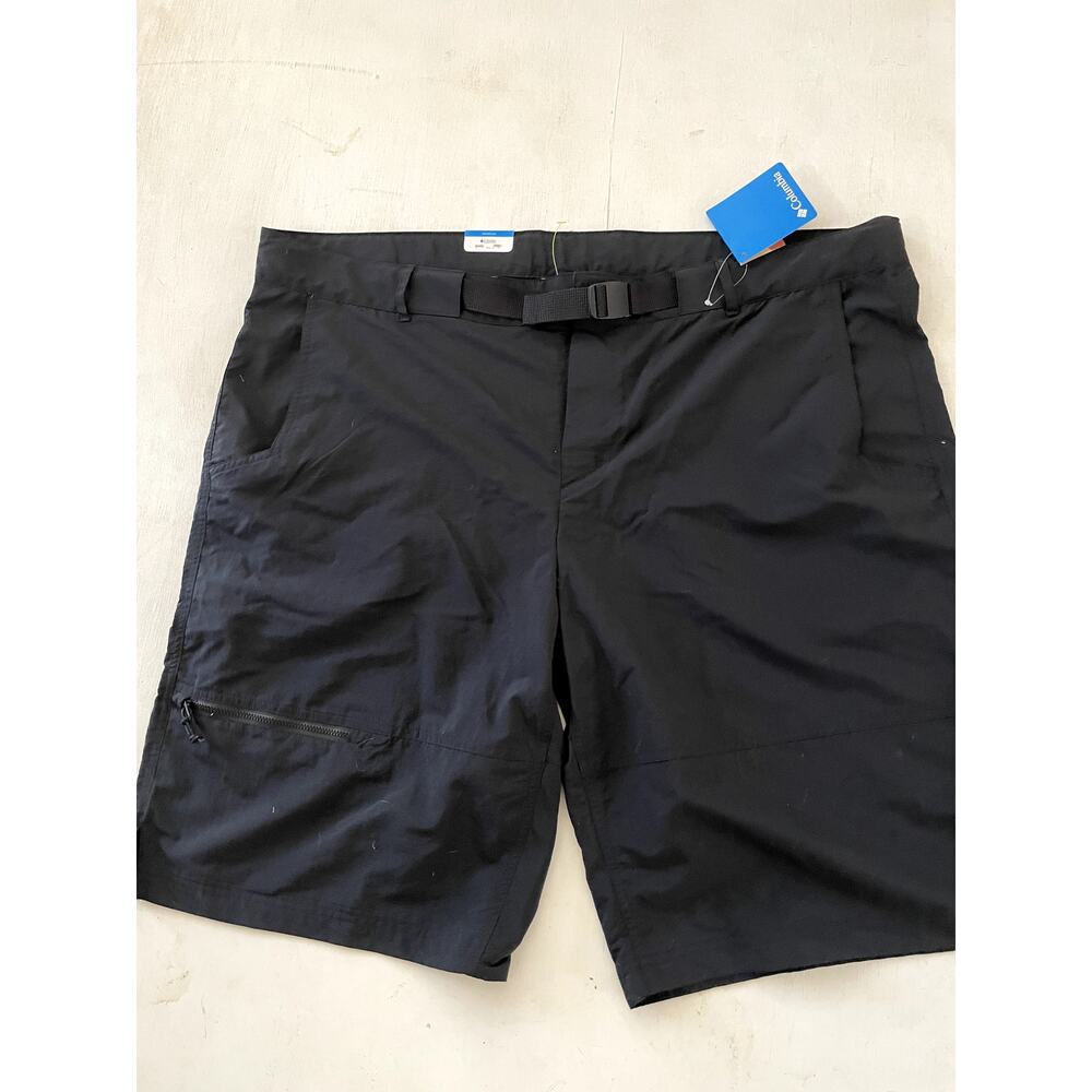 Columbia Summerdry Belted Cargo Hiking Shorts Mens 44 Navy Omni-Shield NWT